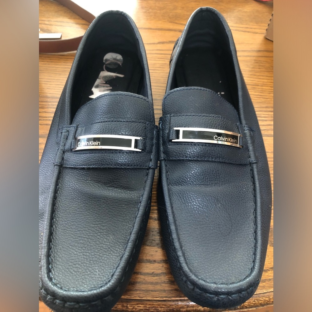 CALVIN KLEIN Men's Blue Loafers Shoes  Size 12
